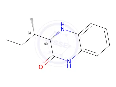 Chemical structure of (S)-3-((S)-sec-Butyl)-3,4-dihydroquinoxalin-2(1H)-one