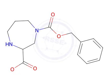 Chemical structure of 1-Benzyl 3-methyl 1,4-diazepane-1,3-dicarboxylate