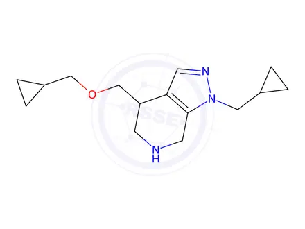 Chemical structure of 4-((Cyclopropylmethoxy)methyl)-1-(cyclopropylmethyl)-4,5,6,7-tetrahydro-1H-pyrazolo[3,4-c]pyridine