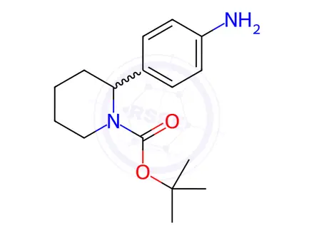 Chemical structure of tert-Butyl 2-(4-aminophenyl)piperidine-1-carboxylate
