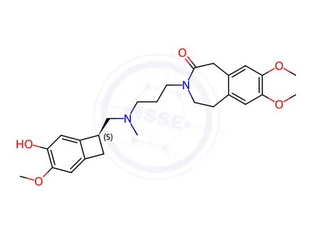 Chemical structure of (S)-3-(3-(((4-Hydroxy-3-methoxybicyclo[4.2.0]octa-1,3,5-trien-7-yl)methyl)(methyl)amino)propyl)-7,8-dimethoxy-1,3,4,5-tetrahydro-2H-benzo[d]azepin-2-one