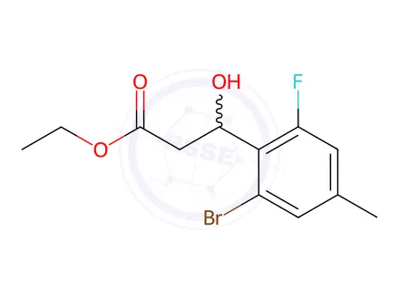 Chemical structure of ETHYL 3-(2-BROMO-6-FLUORO-4-METHYLPHENYL)-3-HYDROXYPROPAN