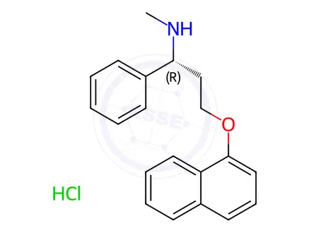 Chemical structure of (R)-N-Demethyl Dapoxetine