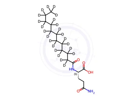 Chemical structure of N2-Lauroyl-L-glutamine-d23