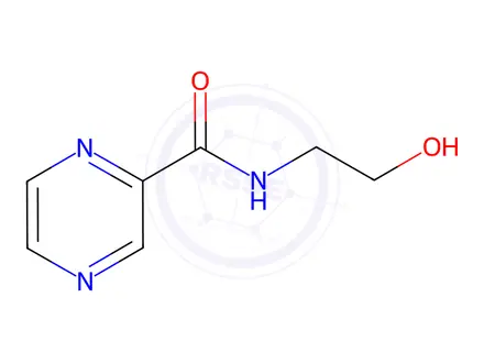 Chemical structure of N-(2-hydroxyethyl)pyrazine-2-carboxamide
