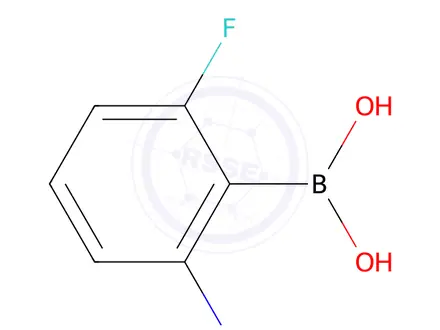 Chemical structure of 2-amino-6-fluorophenylboronic acid