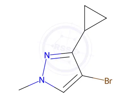 Chemical structure of 4-Bromo-3-cyclopropyl-1-methyl-1H-pyrazole