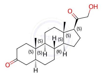 Chemical structure of 5α-Dihydrodeoxycorticosterone