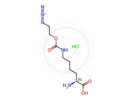 Chemical structure of N6-((2-Azidoethoxy)carbonyl)-L-lysine Hydrochloride