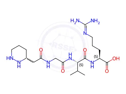 Chemical structure of L-Arginine, N-[(hexahydro-3-pyridazinyl)acetyl]glycyl-L-valyl-(9CI)