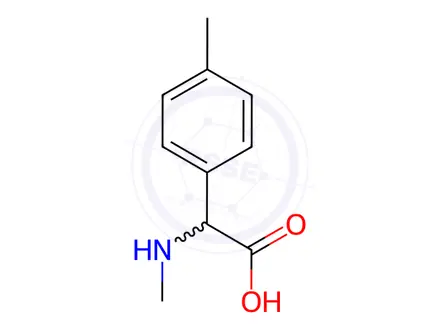 Chemical structure of 2-(Methylamino)-2-(4-methylphenyl)acetic acid