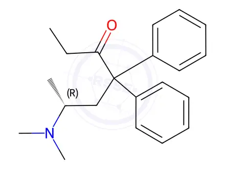 Chemical structure of Levomethadone