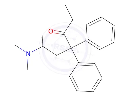 Chemical structure of Methadone, 1.0 mg/mL in Methanol