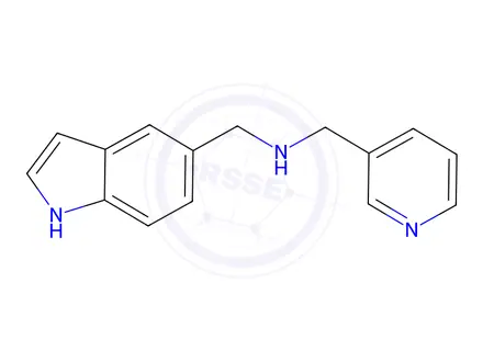 Chemical structure of N-((1H-indol-5-yl)methyl)-1-(pyridin-3-yl)methanamine dihydrochloride