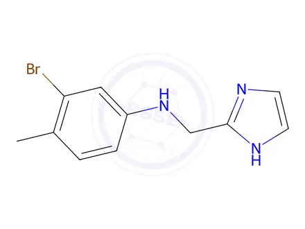 Chemical structure of n-((1h-Imidazol-2-yl)methyl)-3-bromo-4-methylaniline
