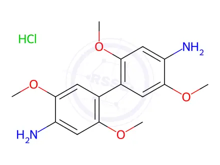Chemical structure of 4-(4-Amino-2,5-dimethoxyphenyl)-2,5-dimethoxyaniline hydrochloride