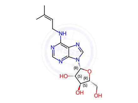 Chemical structure of 6-(γ,γ-Dimethylallylamino)purine Arabinoside
