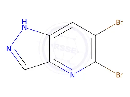 Chemical structure of 5,6-Dibromo-1H-pyrazolo[4,3-b]pyridine