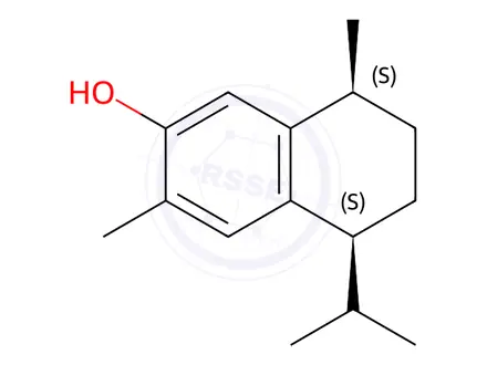 Chemical structure of 2-Naphthalenol, 5,6,7,8-tetrahydro-3,8-dimethyl-5-(1-methylethyl)-, (5S,8S)-