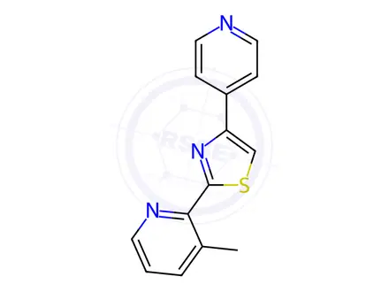 Chemical structure of 2-(3-Methylpyridin-2-yl)-4-(pyridin-4-yl)thiazole