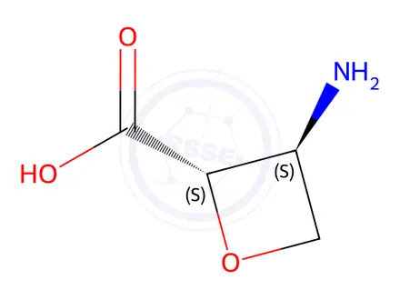 Chemical structure of (2S,3S)-3-Aminooxetane-2-carboxylic Acid