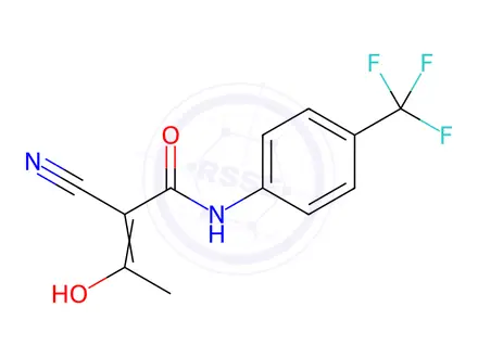 Chemical structure of Leflunomide impurityII [2-cyano-3-hydroxy-N-(4’-trifluoromethylphenyl)-croton e amide]