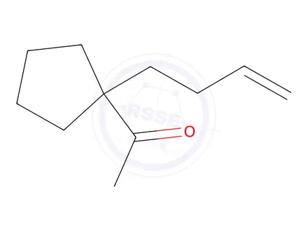 Chemical structure of Ethanone, 1-[1-(3-butenyl)cyclopentyl]-(9CI)