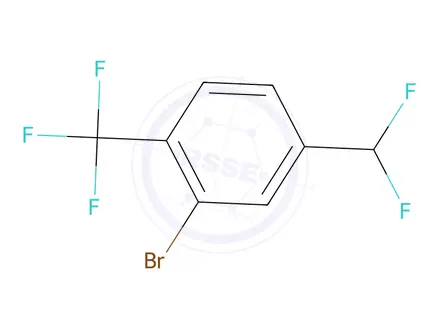 Chemical structure of 2-Bromo-4-(difluoromethyl)-1-(trifluoromethyl)benzene