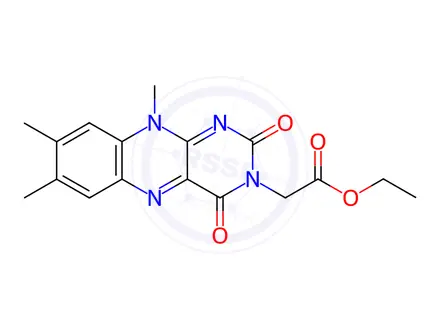 Chemical structure of Lumiflavin-3-acetic Acid Ethyl Ester