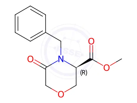 Chemical structure of Methyl (R)-4-Benzyl-5-oxo-3-morpholinecarboxylate