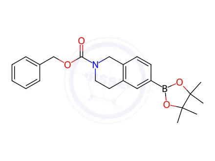 Chemical structure of Benzyl 6-(4,4,5,5-tetramethyl-1,3,2-dioxaborolan-2-yl)-3,4-dihydroisoquinoline-2(1H)-carboxylate