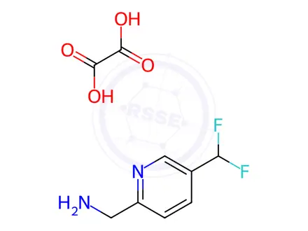 Chemical structure of [5-(difluoromethyl)-2-pyridyl]methanamine oxalic acid