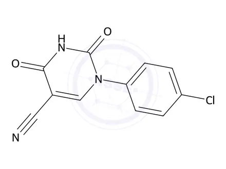 Chemical structure of 1-(4-Chlorophenyl)-2,4-dioxo-1,2,3,4-tetrahydropyrimidine-5-carbonitrile