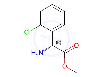 Chemical structure of (R)-(-)-2-Chlorophenylglycine methyl ester