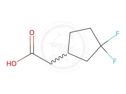 Chemical structure of 2-(3,3-Difluorocyclopentyl)acetic acid