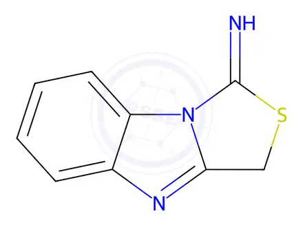 Chemical structure of 1H,3H-Thiazolo[3,4-a]benzimidazol-1-imine(9CI)