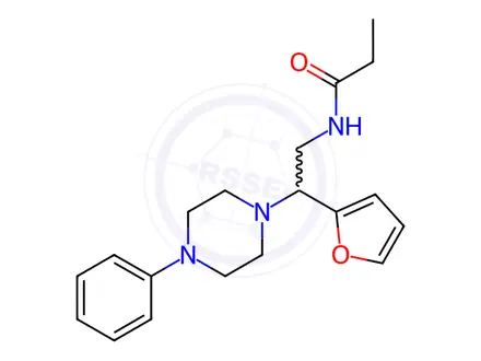 Chemical structure of N-(2-(Furan-2-yl)-2-(4-phenylpiperazin-1-yl)ethyl)propionamide