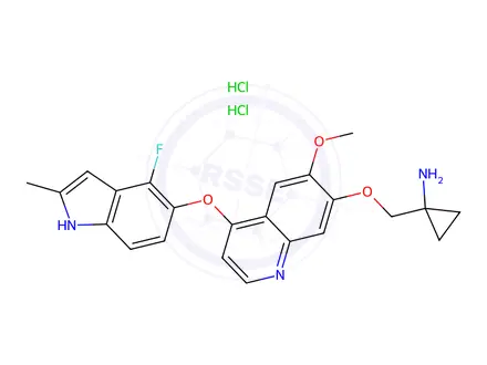 Chemical structure of Anlotinib dihydrochloride