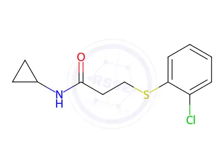 Chemical structure of 3-((2-Chlorophenyl)thio)-N-cyclopropylpropanamide