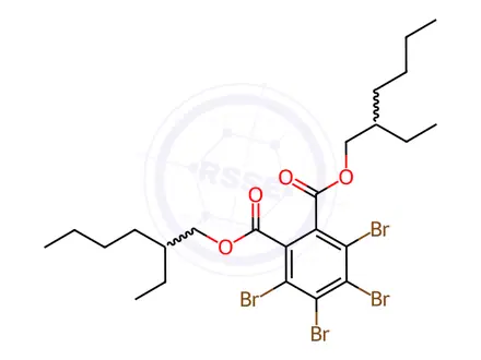 Chemical structure of Di(2-ethylhexyl)tetrabromophthalate