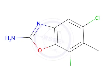 Chemical structure of 5,7-Dichloro-6-methyl-1,3-benzoxazol-2-amine