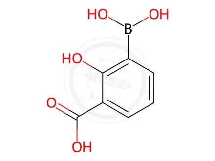 Chemical structure of Benzoic acid, 3-borono-2-hydroxy-