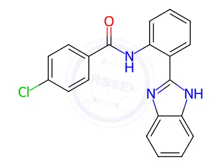 Chemical structure of N-(2-(1H-Benzo[d]imidazol-2-yl)phenyl)-4-chlorobenzamide