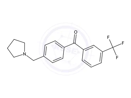Chemical structure of 4-Pyrrolidinomethyl-3-trifluoromethylbenzophenone