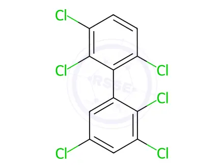 Chemical structure of 2,2',3,3',5,6'-Hexachlorobiphenyl