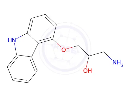 Chemical structure of 1-Amino-3-(9H-carbazol-4-yloxy)-2-propanol