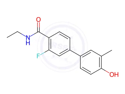 Chemical structure of 4-[4-(Ethylcarbamoyl)-3-fluorophenyl]-2-methylphenol