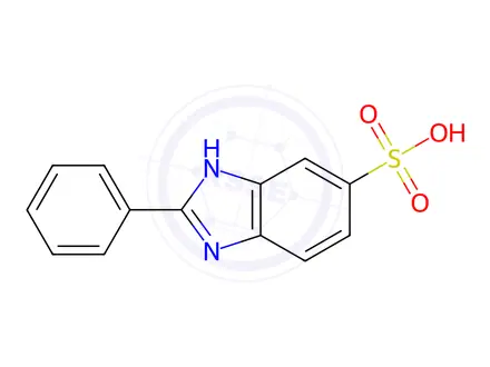 Chemical structure of Phenylbenzimidazolsulphonic acid