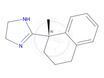 Chemical structure of (S)-2-(1-Methyl-1,2,3,4-tetrahydronaphthalen-1-yl)-4,5-dihydro-1H-imidazole
