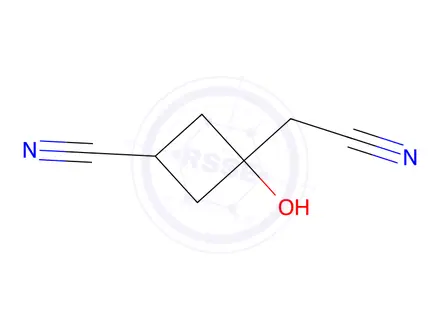 Chemical structure of 3-(Cyanomethyl)-3-hydroxycyclobutanecarbonitrile